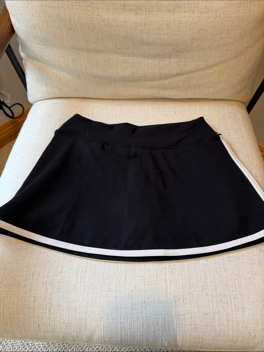 DSG Black Circle Skirt with White Trim